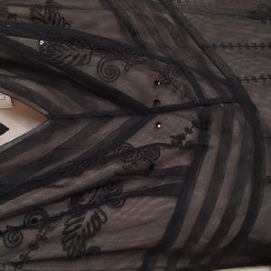 Ann Taylor tan and black lace dress size 4